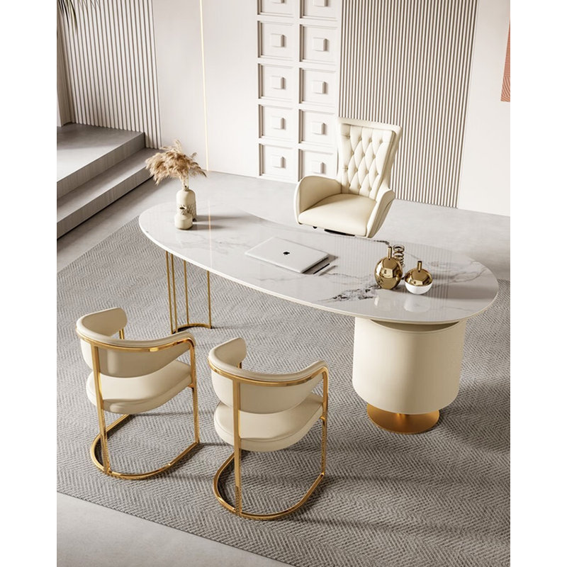 Bureau de luxe léger, H 29,53 po x l 62,99 po x P 23,62 po