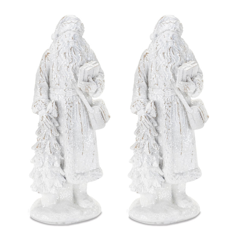 Figurine de père Noël scintillante (ensemble de 2)