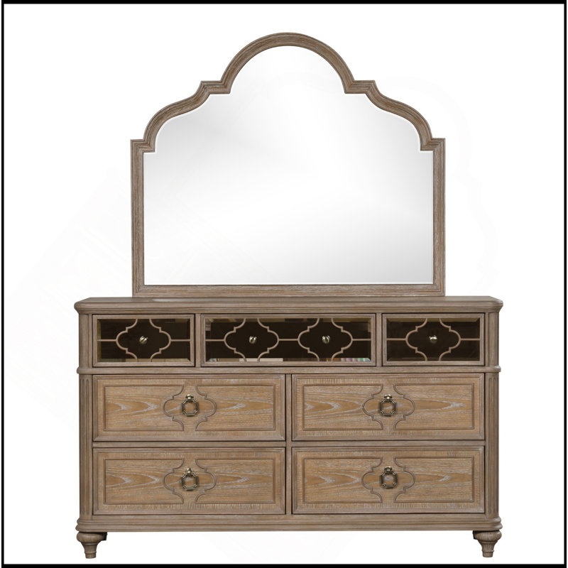 Commode de style contemporain simple en bois massif avec placage en chêne rustique et dossier en queue d'aronde