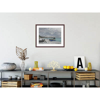«The Beach at Sainte-Adresse» par Claude Monet, impression giclée encadrée