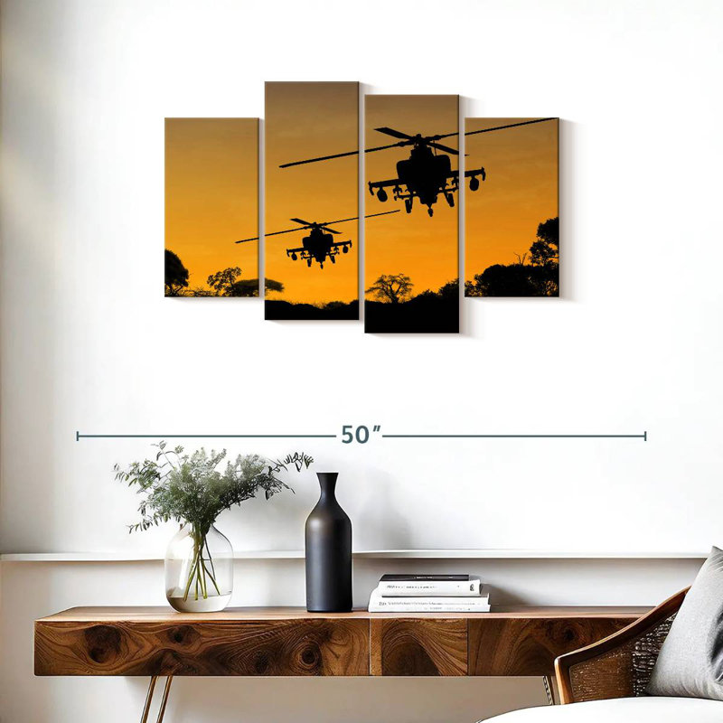 Mait Helicopter Sunset Operation, 22" H x 36" W