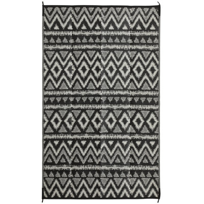 Southwestern Black/White Indoor/Outdoor Area Rug