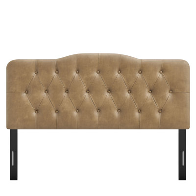 Annabel Vegan Leather Full Headboard In Toast