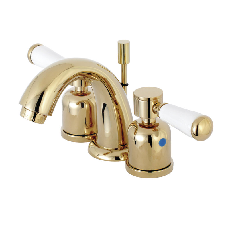 Robinet de salle de bain espacé Kingston, Laiton poli