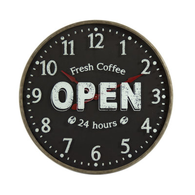 Horloge murale surdimensionnée 35,5" en fer Loucks
