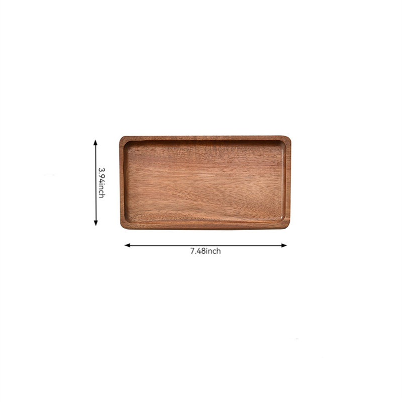 Plateau en bois massif Jelto, H 0,5 po x l 3,94 po x P 7,48 po