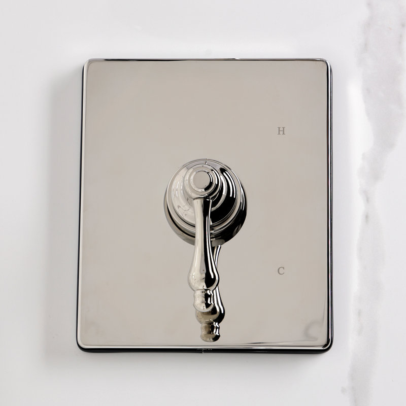 Kingston Brass Single-Handle Pressure Balanced Tub And Shower Faucet, Lever Handle, Polished Nickel