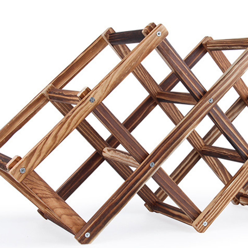 Schmitz Tabletop Wine Bottle Rack, Brown