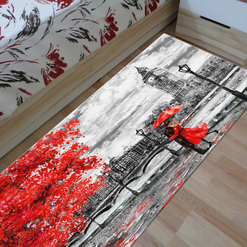 Tapis à motif floral non tissé Floral Elegance