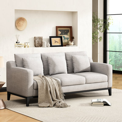 3 With Plywood Frame - Grey & Wood Legs Wooden For Comfortable Living Spaces