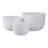 Planter Set Pottery Resin Cement Fiberglass Drainage Hole Indoor Outdoor Use Set Of 3 - 11", 8", 6" White