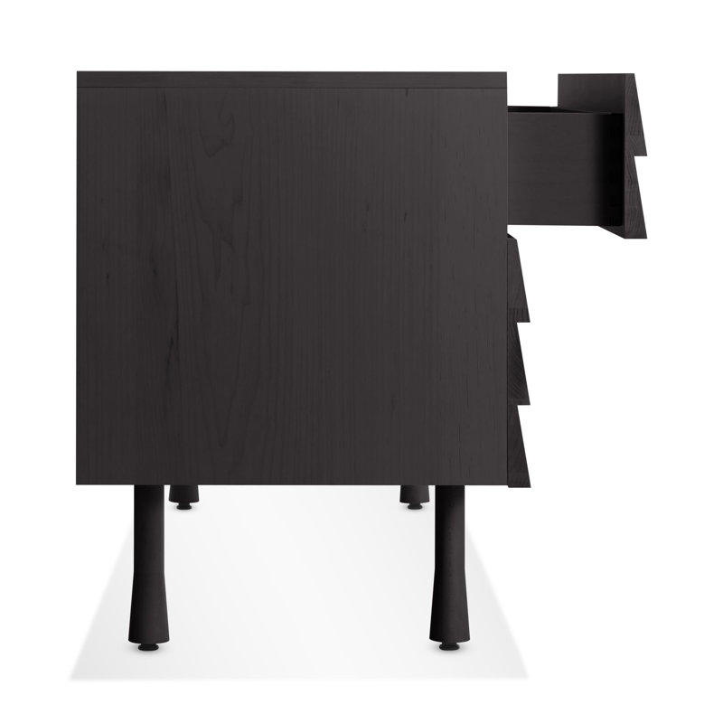 Lap 72'' W 4 - Drawer Dresser, Black/Black Ash