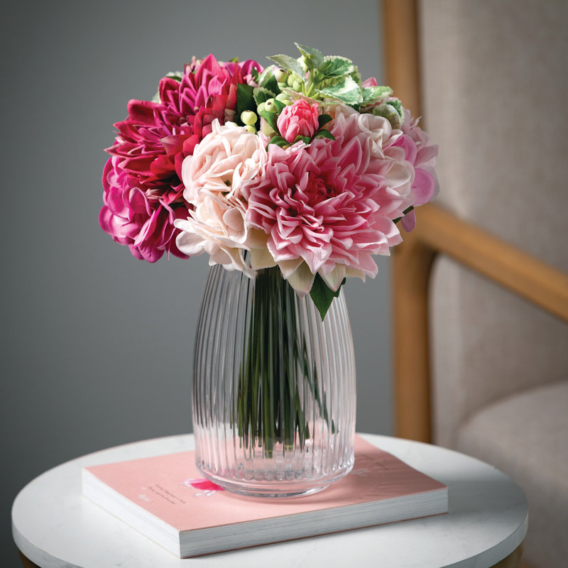Ensemble de 3 buissons artificiels 12,25 po Dahlia