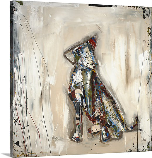 «Pup» par Saulters, reproduction d'art sur toile, H 30 po x l 30 po x P 1,25 po