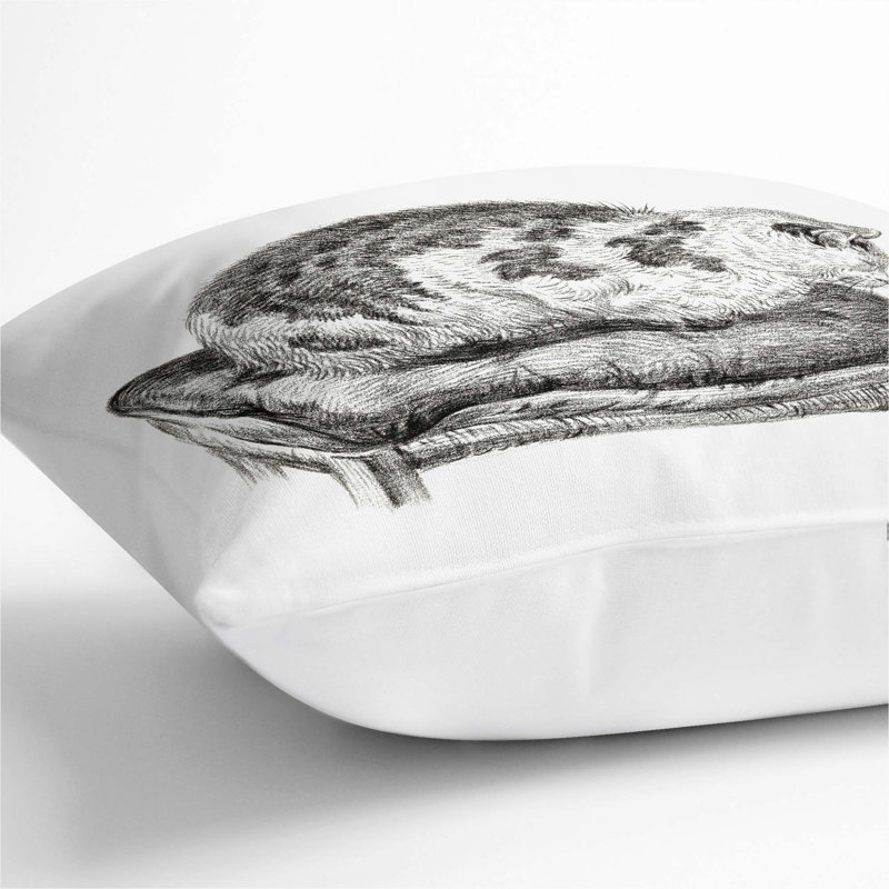 Square Throw Cushion, 55cm H x 55cm W x 20cm D, White
