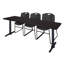 Neyland Cain T-Base training table and 2 Zeng stackable chairs-32520304-32520307-131241261