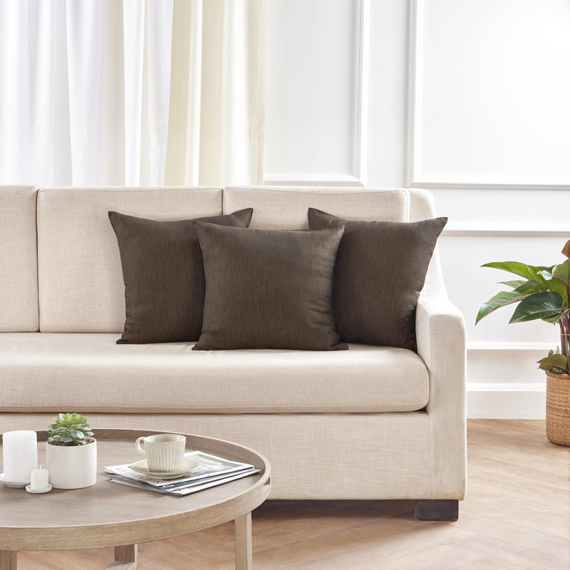 Montauk - 100% Pure Linen Pillow Cover, Chambray Brown
