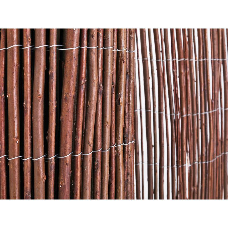 Panneau de clôture décoratif en bois de saule H 6 pi x l 16 pi