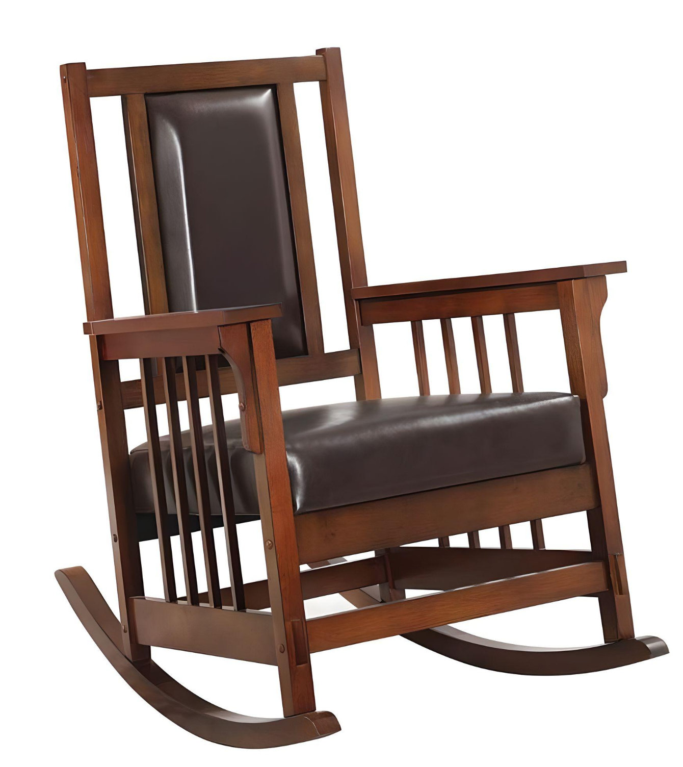 Wood slat rocking discount chair