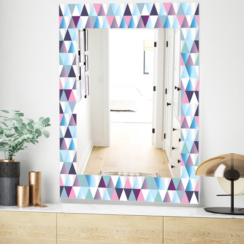 Miroir meuble-lavabo colourfields triangulaire 13, H 24 po x l 32 po