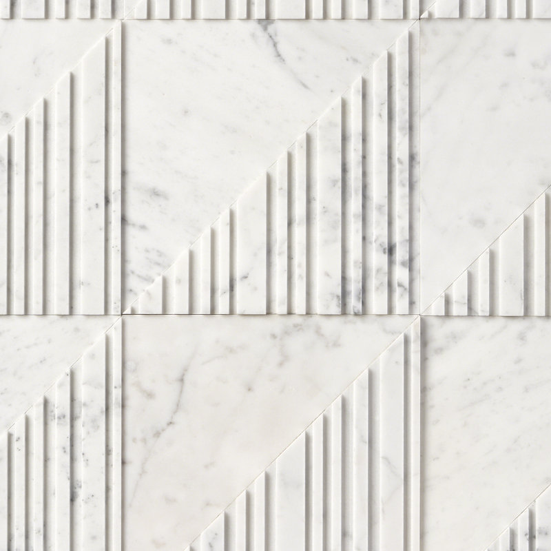 Carrelage mural en pierre naturelle 8 po x 8 po Michael Habachy, Carrara