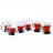Stainless Steel Set Of 6 Tea/Coffee Cups With Silver Glitter Handle Design