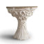 Console en bois massif brun et blanc