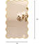 Miroir mural festonné doré 26 po x 48 po - Miroir décoratif à bords ondulés avec feuille d'or appliquée à la main pour chambre et salon