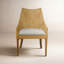 Chaise de salle à manger Kira avec coussin blanc (ensemble de 2)