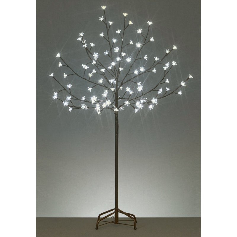 6' LED Lighted Cherry Blossom Flower Tree, Warm White, 72" H x 36" W