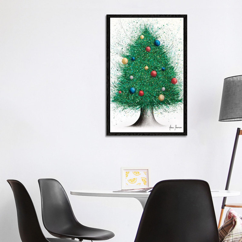 Christmas Tree by Ashvin Harrison - Print on Canvas, 101.6 cm H x 66.04 cm W, Black Framed