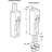 White Plastic Sliding Door Lock With Bushing