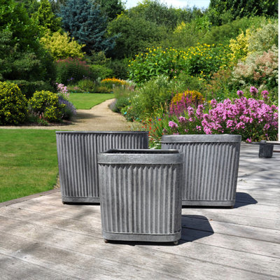 3 Piece Randolph Rectangular Planters, 21.5"