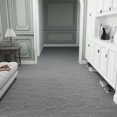 24 Mil X 12 In. W X 24 In. L Click Lock Waterproof Luxury Spc Vinyl Plank Flooring, Cement Gray (20 Sq.ft./Case)