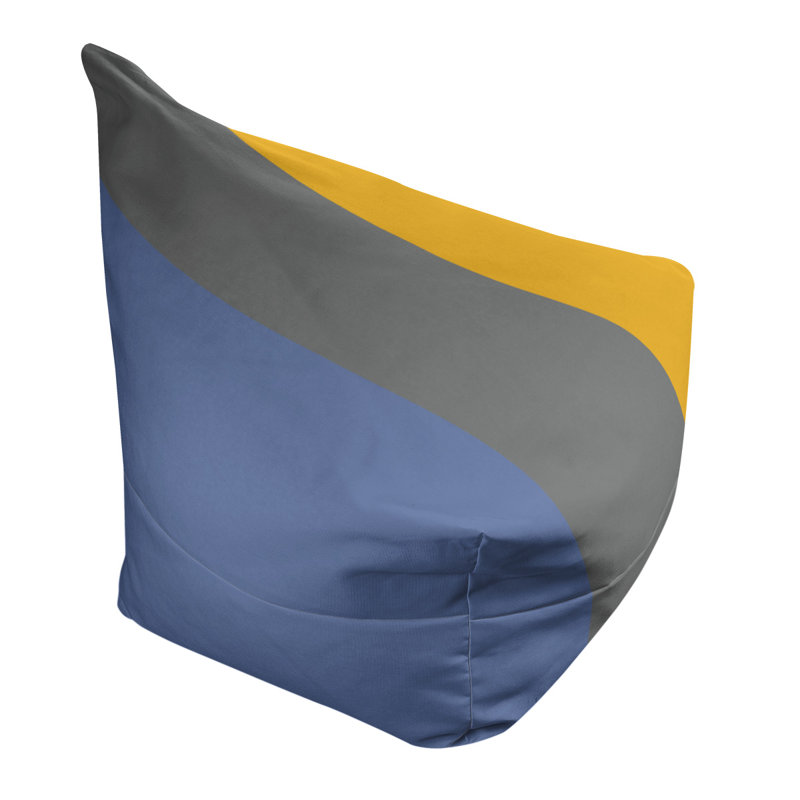 Fauteuil à billes Washington, 31 po x 38 po x 42 po, Bleu basketball / gris basketball / jaune basketba