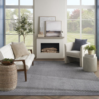 Ebern Designs Care Free Grey Modern Indoor Rug