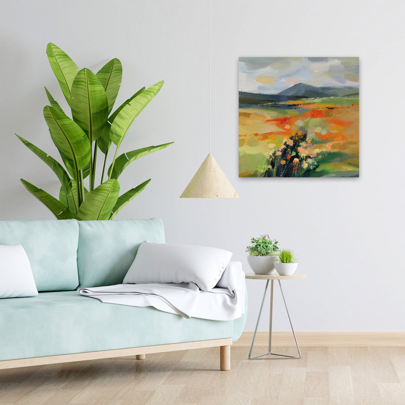 Chemin, art floral contemporain, H 24 po x l 24 po