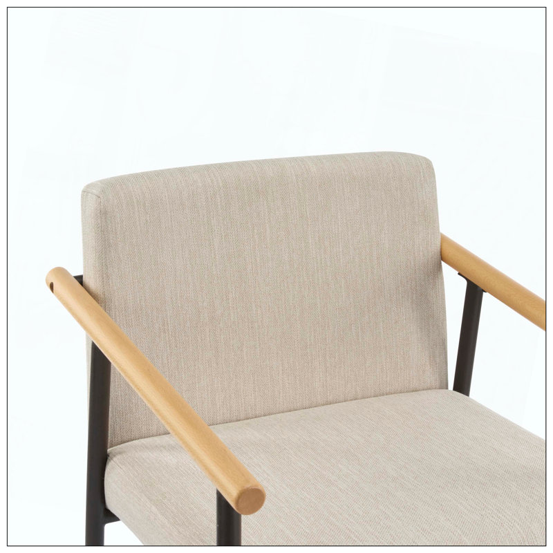 Ensemble de tabouret de comptoir avec structure en fer idéal pour la cuisine à la maison et le bar, Beige