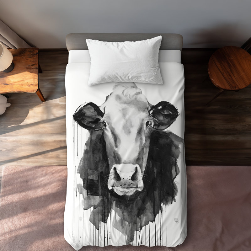 Cow Monochrome Duvet Cover | Chic Home Decor Accent