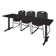 Cain T-Base Training Seminar Table & 3 Zeng Stack Chairs