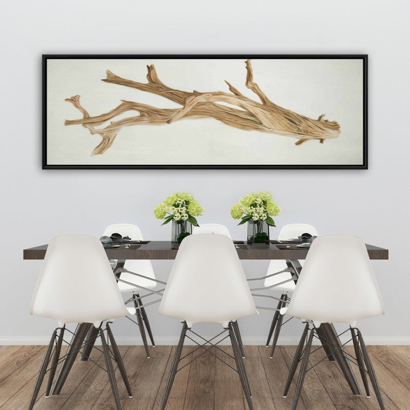 " Floated Wood ", 20" H x 60" W