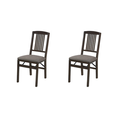 Wood Fabric Upholstered Seat Folding Chair