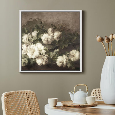Vintage Floral Patterns " Vintage White Roses Timeless Floral Elegance Nature Wilderness Illustrations Rustic Zen " Print