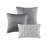 10-Piece King Luxury Jacquard Comforter Set - Elegant Grey