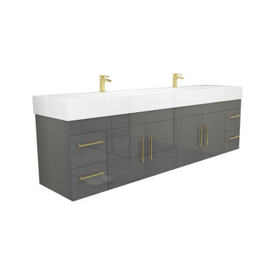 84" Double Sink Bathroom Vanity Set