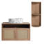 Meuble-lavabo flottant écologique avec portes à fermeture douce et rangement spacieux, idéal pour les salles de bain modernes et durables.-145790735-145790732