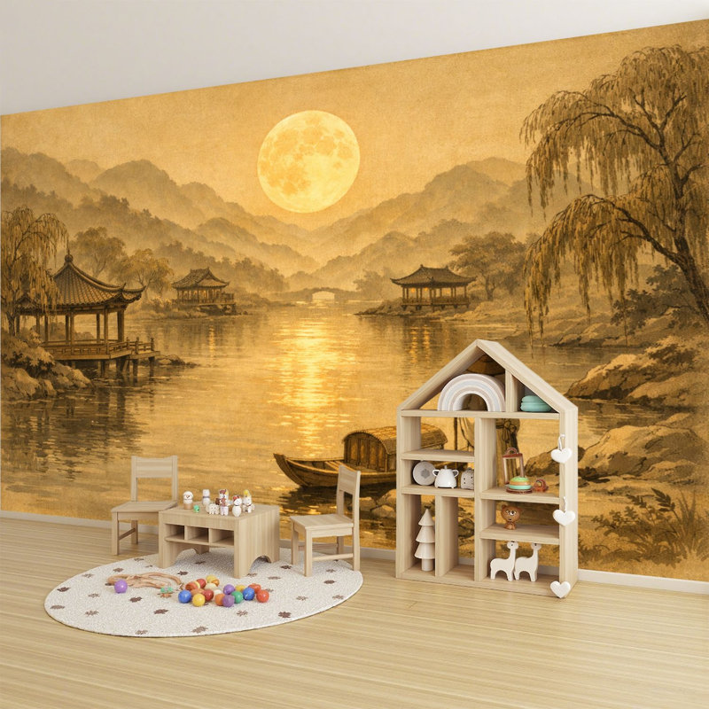 Papier peint adhésif auto-adhésif moderne pour la chambre à coucher L 96 po x l 69 po Peel and Stick, 96" L x 69" W