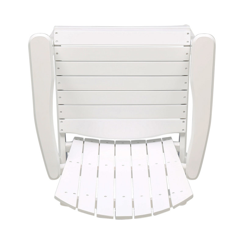 Chaises de salle à manger d'extérieur en bois d'acacia résistant aux intempéries (ensemble de 2), finition blanche, Blanc