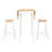 2 - Person Solid Wood Solid Wood Top Four Leg Dining Set