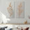 «Delicate Gold Baby Breath Flower» - ensemble de 2 impressions murales en métal verdure